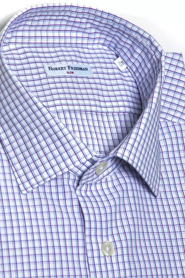 Elegant Burgundy Cotton Slim Shirt
